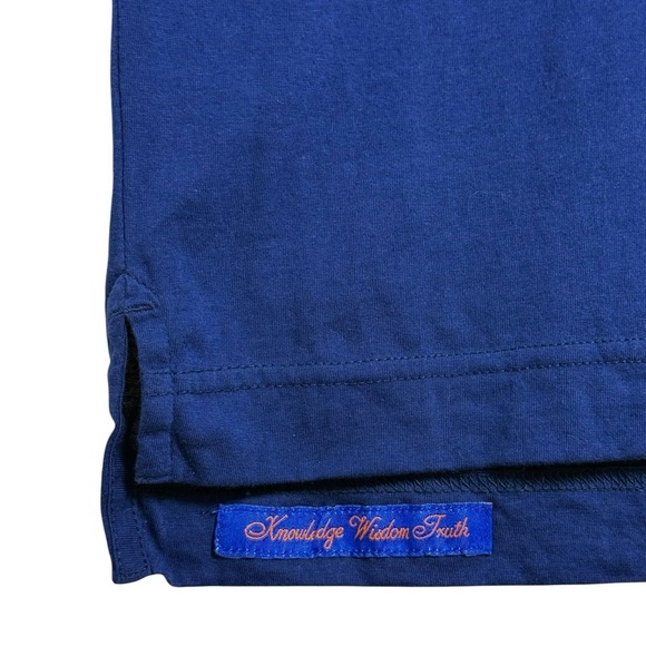 ROBERT GRAHAM Stone Trail Polo Shirt Size Small Navy Blue Supima Cotton - Picture 3 of 8